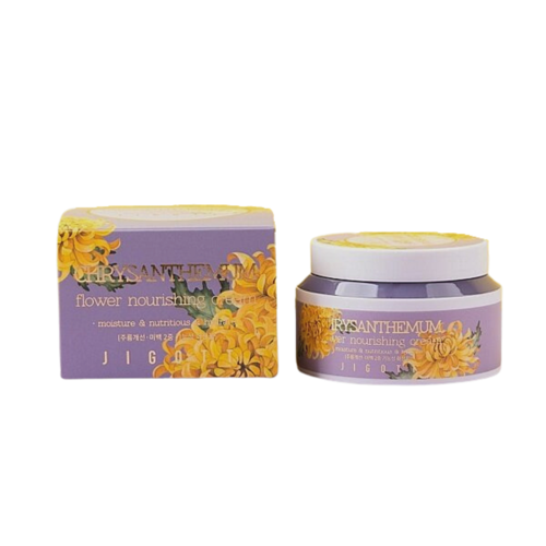 Jigott Крем питательный с экстрактом хризантемы - Chrysanthemum flower nourishing cream, 100мл