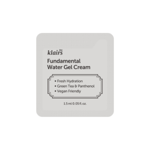Dear, Klairs Гель-крем на основе зеленого чая - Fundamental water gel cream, 1,5мл (пробник)