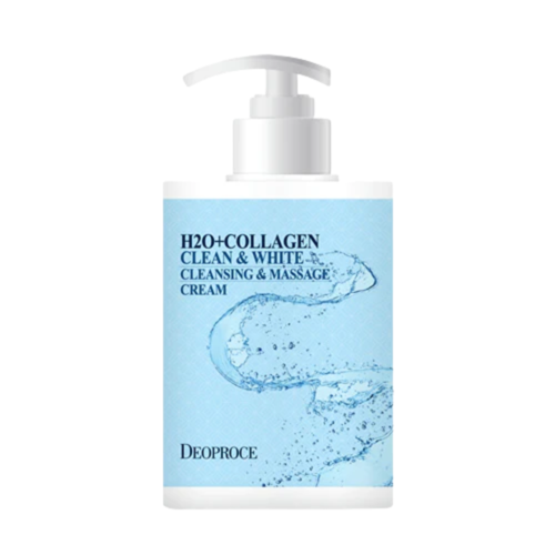 Deoproce Крем для тела и лица c коллагеном - Clean&white cleansing massage H2O collagen, 430мл