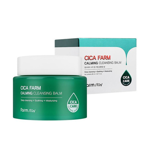 FarmStay Очищающий гидрофильный бальзам с центеллой - Cica Farm Calming Cleansing Balm, 95мл