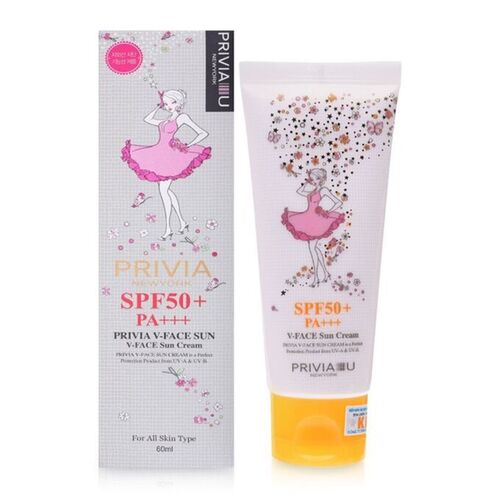 Privia Крем солнцезащитный - V-Face Sun Cream SPF 50+PA+++, 60мл