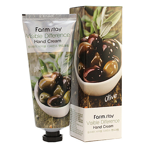 FarmStay Крем для рук с экстрактом оливы - Visible difference hand cream olive, 100г
