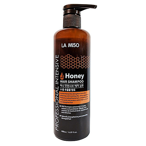 La Miso Шампунь для волос с медом - Professional intensive honey, 500мл