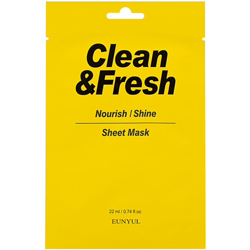 Eunyul Маска тканевая для питания и сияния кожи - Clean&fresh nourish-shine sheet mask, 22мл