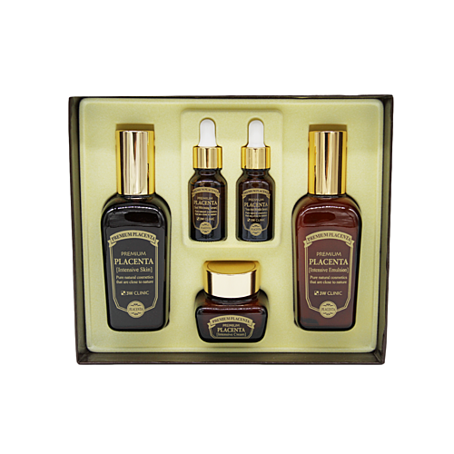 3W Clinic Набор для ухода за лицом плацента - Premium placenta 3 items set