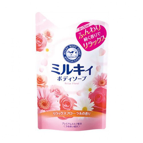 COW Мыло для тела молочное с ароматом цветов з/б - Brand gyunyu sekken milky body, 400мл