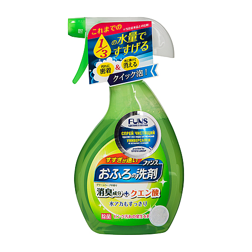 Funs Спрей чистящий для ванной комнаты с ароматом свежей зелени, 380мл