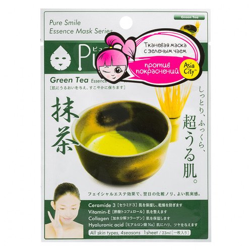 Sunsmile Маска для лица с экстрактом зеленого чая - Green tea face mask, 30г
