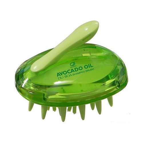 Ikemoto Щётка для мытья кожи головы с маслом авокадо - Du-boa avocado oil shampoo brush, 1шт