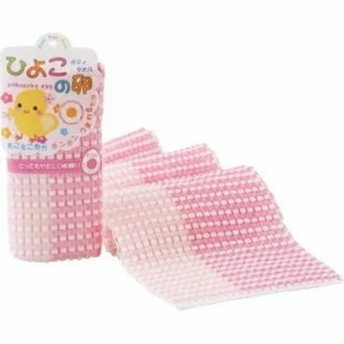 Yokozuna Мочалка-полотенце для детей розовая - Pokopoko egg, 1шт
