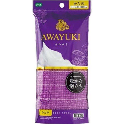 Ohe Мочалка для тела жесткая, объемная фиолетовая, 28*100см – Awayuki, 1шт