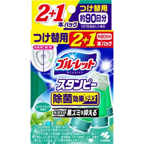 Kobayashi Очиститель для туалетов с ароматом мяты з/б - Bluelet stampy super mint, 28г*3ш