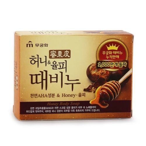 Mukunghwa Мыло-скраб для тела с медом и каштаном - Honey&chestnut shell exfoliating body soap, 100г