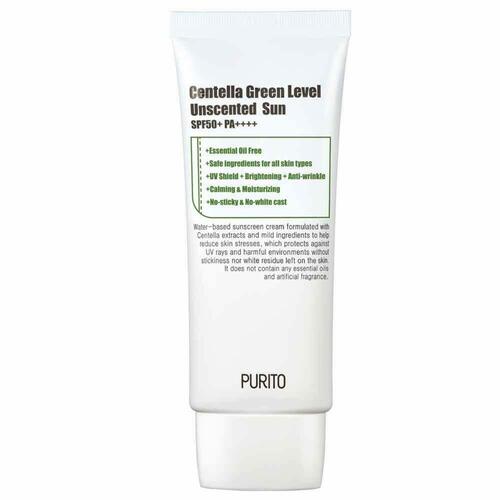 Purito Крем солнцезащитный с центеллой - Centella green level unscented sun SPF50+PA++++, 60мл