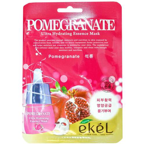 Ekel Маска для лица тканевая с гранатом - Essence mask pomegranate, 25г