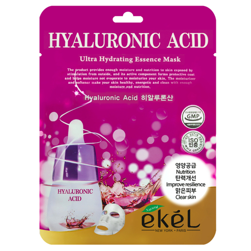 Ekel Маска для лица тканевая с гиалуроновой кислотой - Essence mask hyaluronic acid, 25г