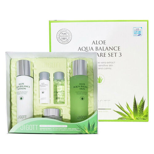 Jigott Набор для лица с алоэ - Aloe aqua balance skin care set3
