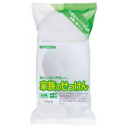 Miyoshi Мыло туалетное на основе натуральных компонентов - Additive free soap bar, 3*145г