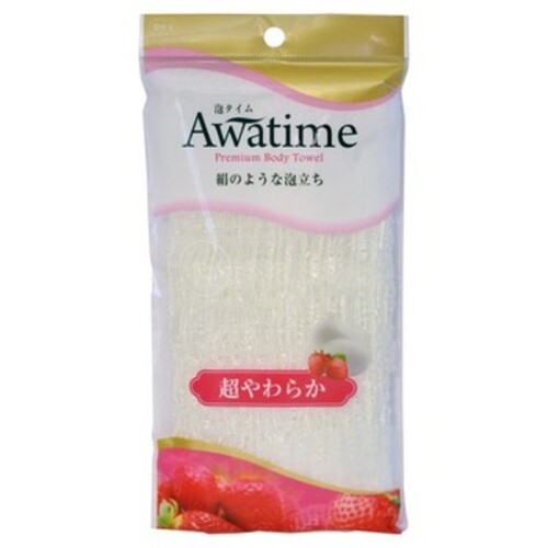 Ohe Мочалка для тела супермягкая белая - Awa time body towel super soft, 35г