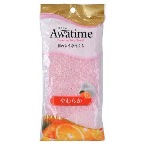 Ohe Мочалка для тела мягкая розовая - Awa time body towel soft, 35г
