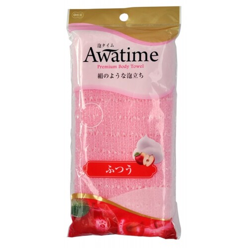 Ohe Мочалка для тела средней жесткости розовая - Awa time body towel normal, 35г
