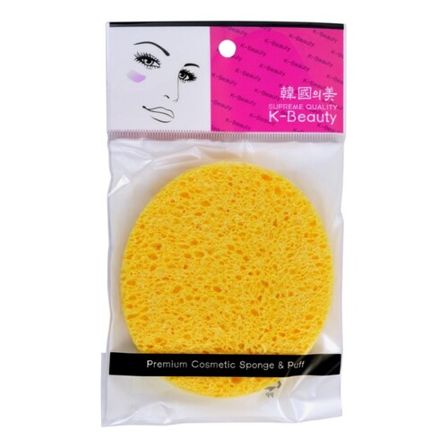K-Beauty Спонж косметический для очищения кожи лица «желтый» - CS-5, 1шт
