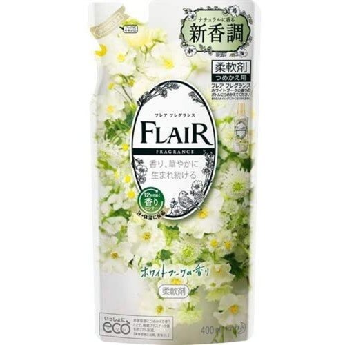 KAO Кондиционер-смягчитель для белья с ароматом белых цветов з/б - Flair fragrance bouquet, 400мл