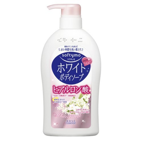 Kose Мыло для тела жидкое с мягким цветочным ароматом - Softymo white body soap hyaluronic, 600мл