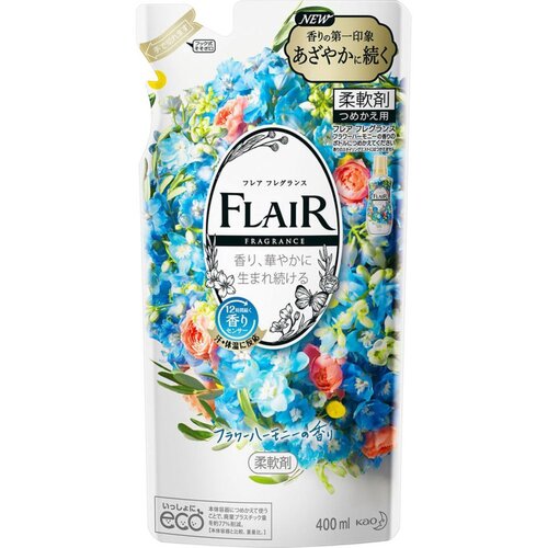 KAO Кондиционер-смягчитель для белья цветочный з/б - Flair fragrance flower & harmony, 400мл