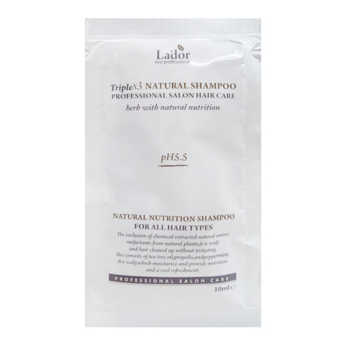 Lador Шампунь органический с экстрактами и эфирными маслами - Triplex shampoo, 10мл (пробник)