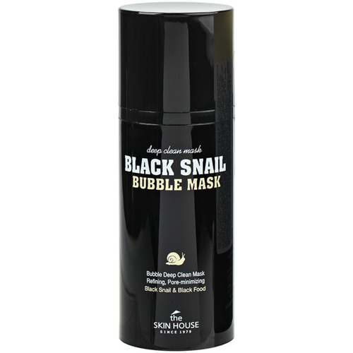 The Skin House Маска кислородная с улиткой и древесным углем - Black snail bubble mask, 100мл