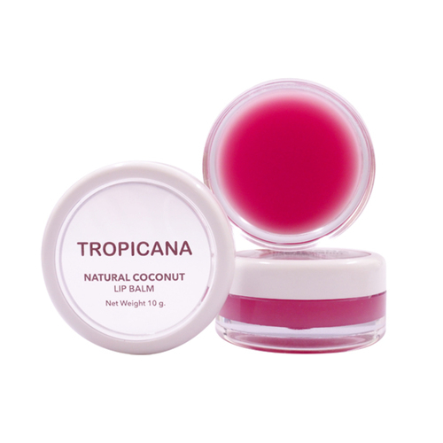 Tropicana Бальзам для губ «радостный гранат» - Natural coconut lip balm pomegranate joyful, 10г