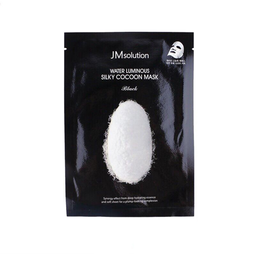 JMsolution Маска для лица с протеинами шелка - Water luminous silky cocoon mask black, 30мл
