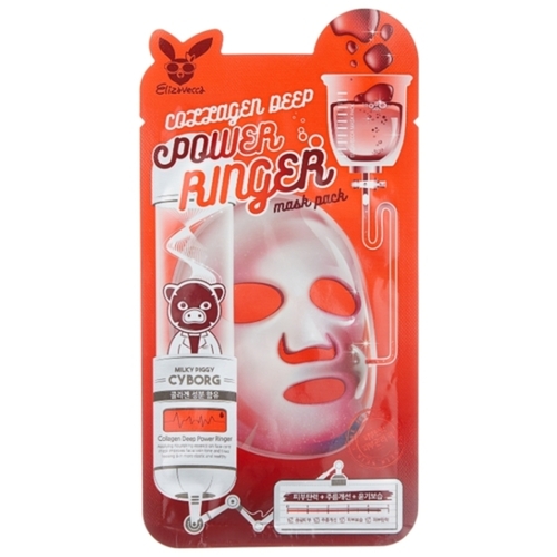 Elizavecca Маска тканевая для лица с коллагеном - Collagen deep power ringer mask pack, 23мл