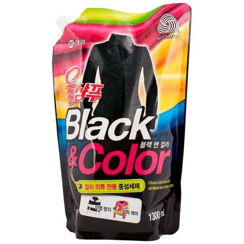KeraSys Средство для стирки жидкое «черное и цветное» з/б - Wool shampoo black & color, 1300мл