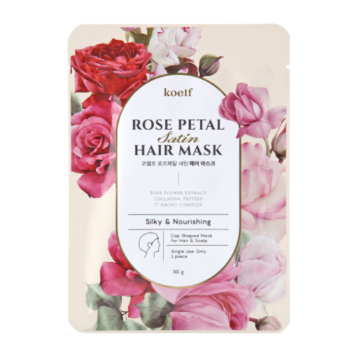 Koelf Маска для волос «роза» - Rose petal satin hair mask, 30г
