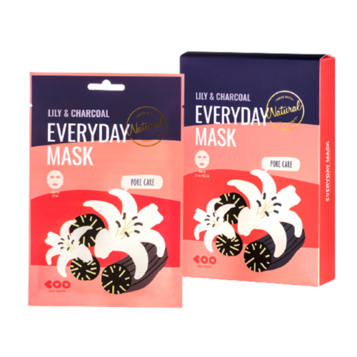 Dearboo Маска для лица «сужение пор» - Lily&charcoal every day mask, 27мл