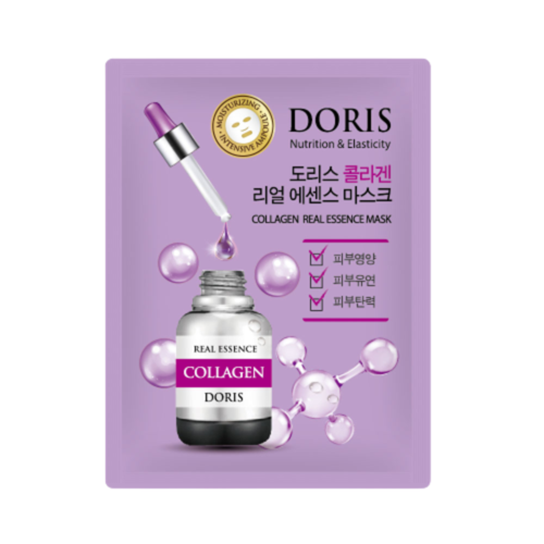 Doris Набор тканевых масок для лица «коллаген» - Collagen real essence mask, 25мл*10шт