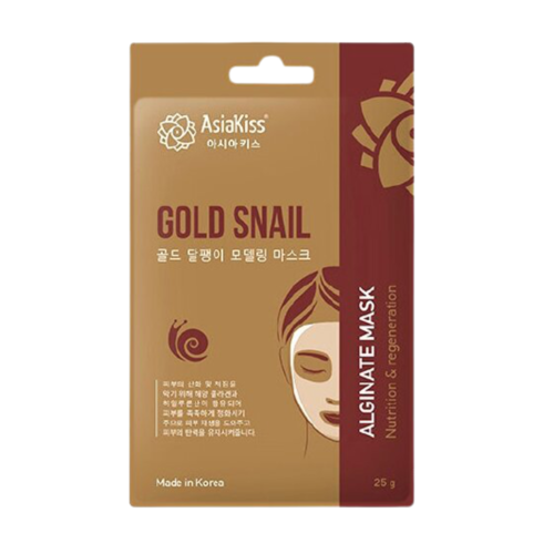 AsiaKiss Маска альгинатная с золотом и муцином улитки - Gold snail alginate mask, 25г