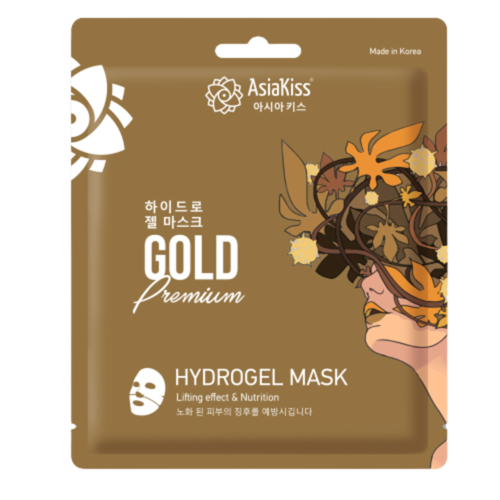 AsiaKiss Маска гидрогелевая с экстрактом золота - Gold hydrogel mask, 20г