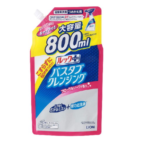 Lion Средство чистящее для ванной комнаты быстрого действия с ароматом цветов з/б - Look plus, 800мл