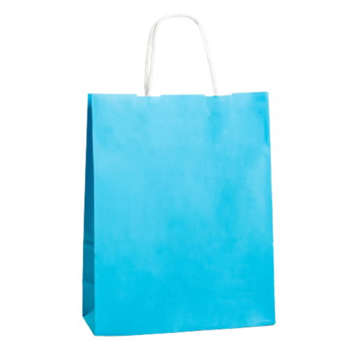 Пакет крафт "Радуга" голубой, 25*11*32см, 10шт (упаковка)