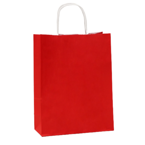 Пакет крафт "Радуга" красный, 25*11*32см, 10шт (упаковка)