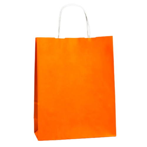 Пакет крафт "Радуга" оранжевый, 25*11*32см, 10шт (упаковка)