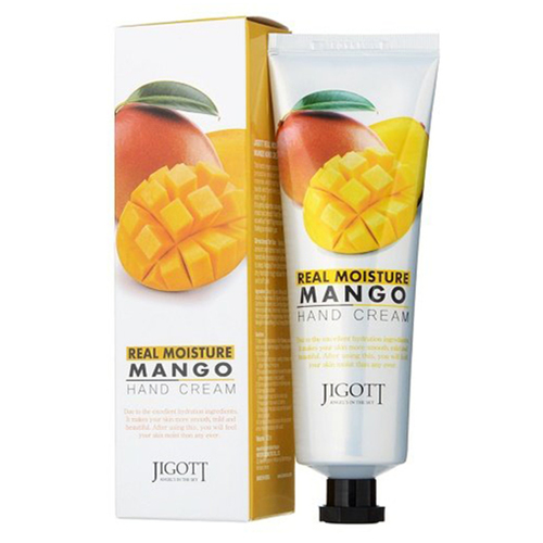 Jigott Крем для рук с экстрактом манго - Real moisture mango hand cream, 100мл