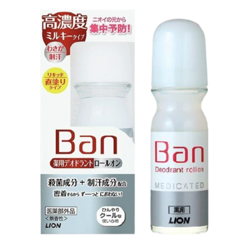 Lion Дезодорант-антиперспирант молочный роликовый без аромата - Ban roll on milky type, 30мл