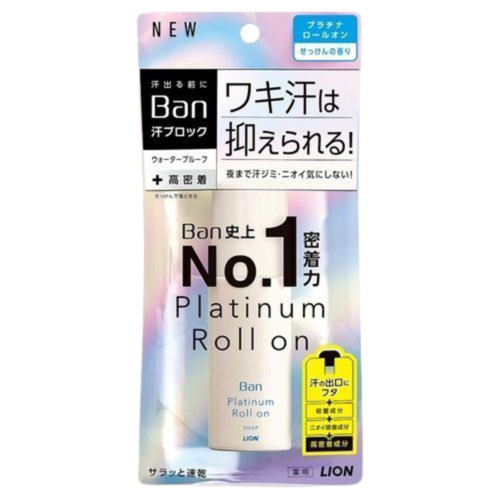 Lion Дезодорант-антиперспирант влагостойкий с ароматом цветочного мыла - Ban platinum roll on, 40мл