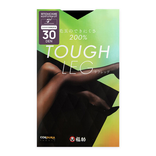 Fukuske Колготки женские 30 DEN «чёрные» размер M-L (3-4) - Tough leg