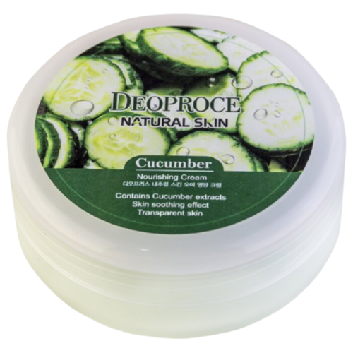 Deoproce Крем для лица и тела с экстрактом огурца - Natural skin cucumber nourishing cream, 100мл