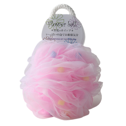 Yokozuna Мочалка для тела в форме шара розовая - Flower ball, 1шт